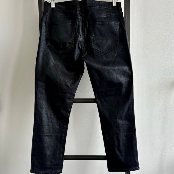 GAP Black Coated Vintage Slim Mid Rise 29 / 8P – Stretch Zip-Up Ankle Jeans - Picture 2 of 3